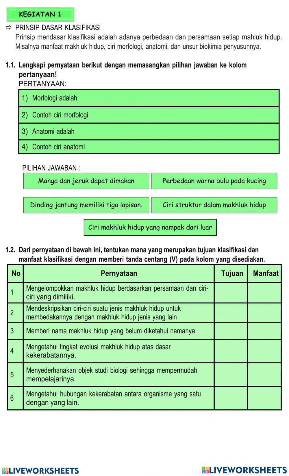 Klasifikasi makhluk hidup