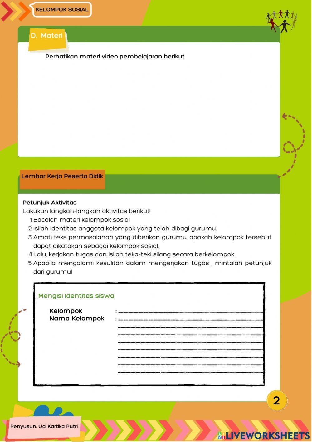 E-LKPD Sosiologi -Kelompok Sosial- Kelas XI