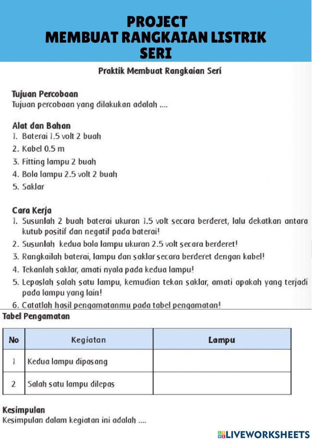 LKPD Kelompok Rangkaian Listrik Seri