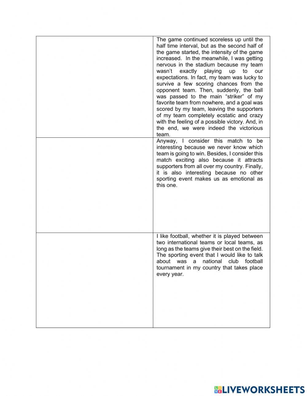 Recount 2b-Reading worksheet | Live Worksheets