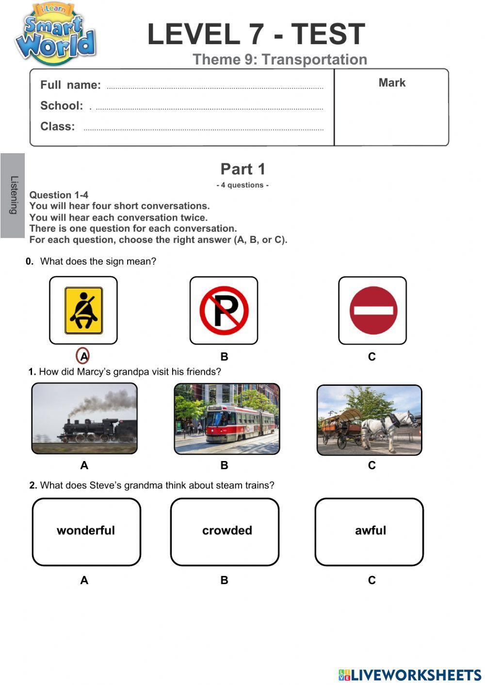 Test-Theme 9-Listening