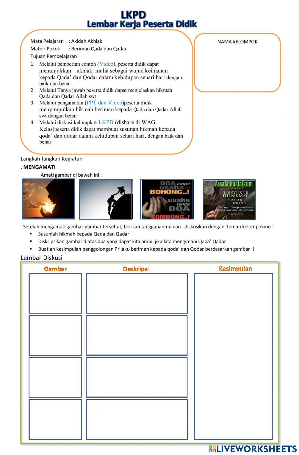 Hikmah Qada dan Qadar