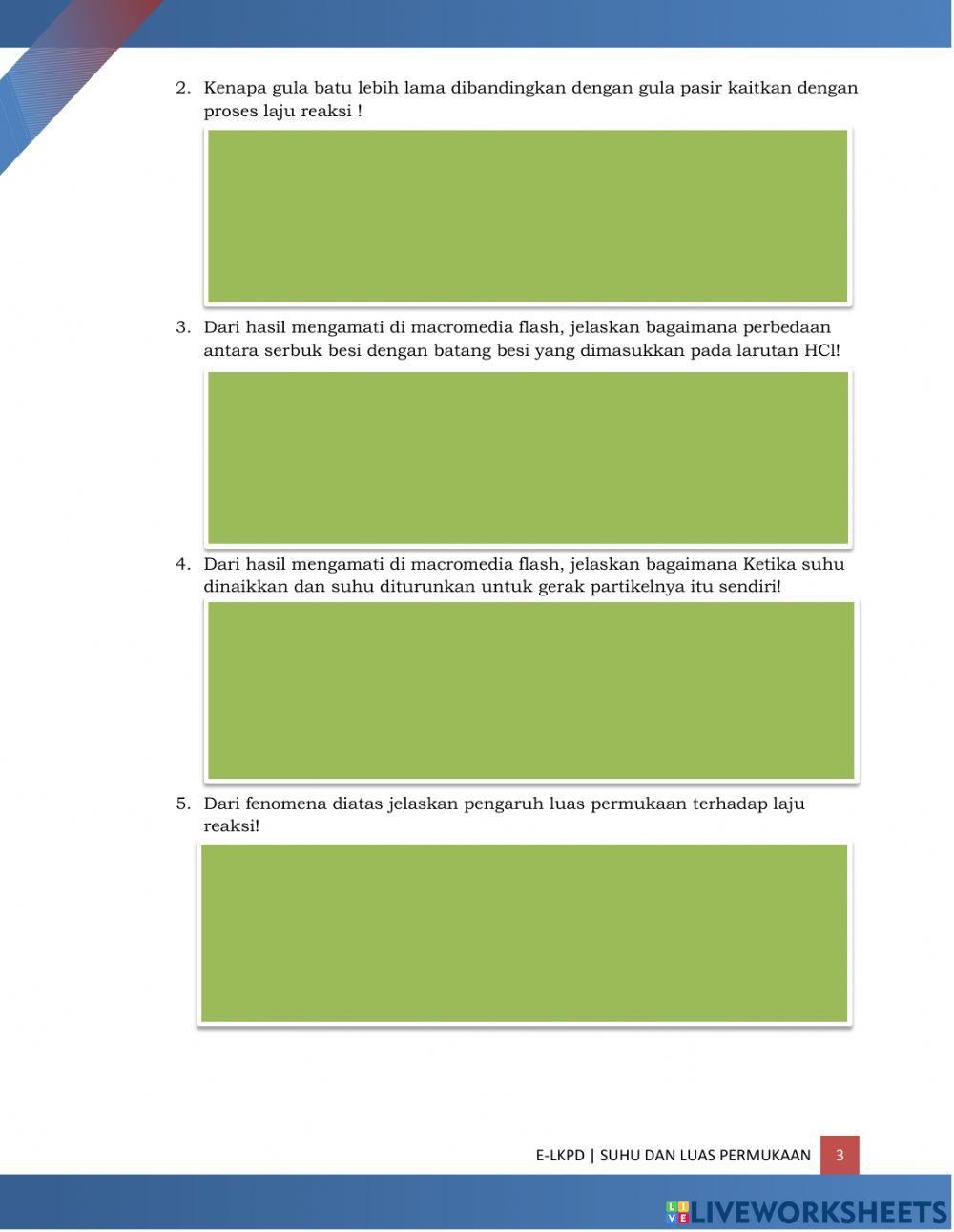 Suhu dan Luas Permukaan