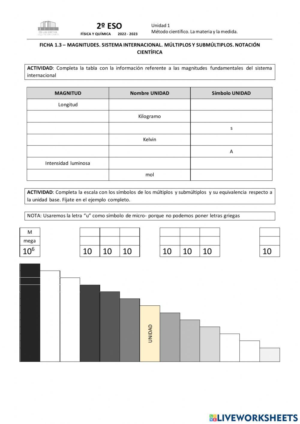 2ºESO FyQ Magnitudes
