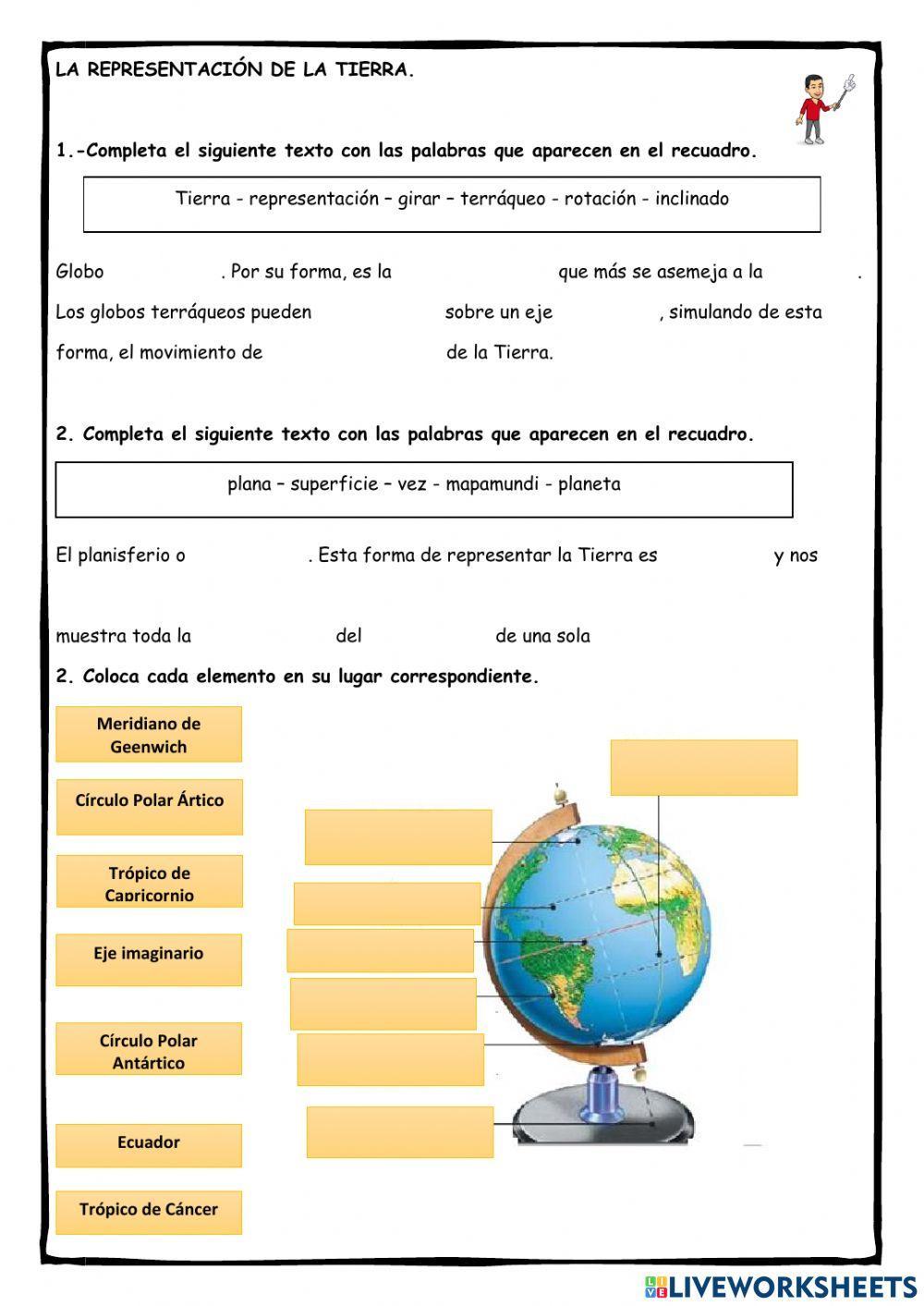 Formas de representar la Tierra