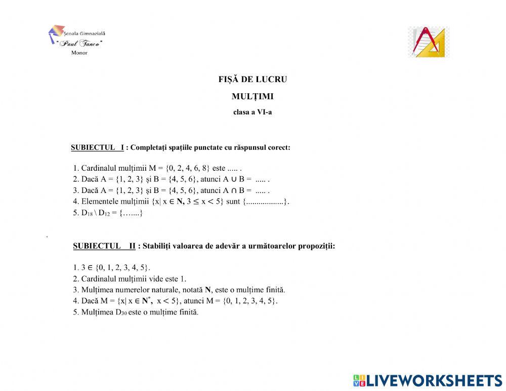 Multimi | Free Interactive Worksheets | 2450859