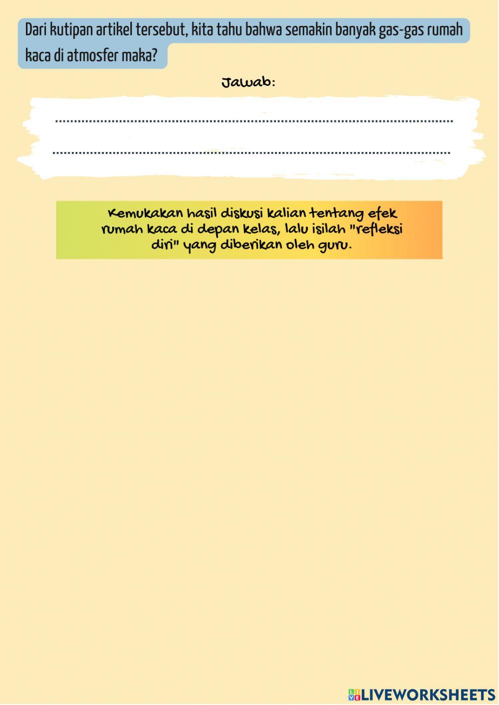 LKPD 1 - Pemodelan Efek Rumah Kaca