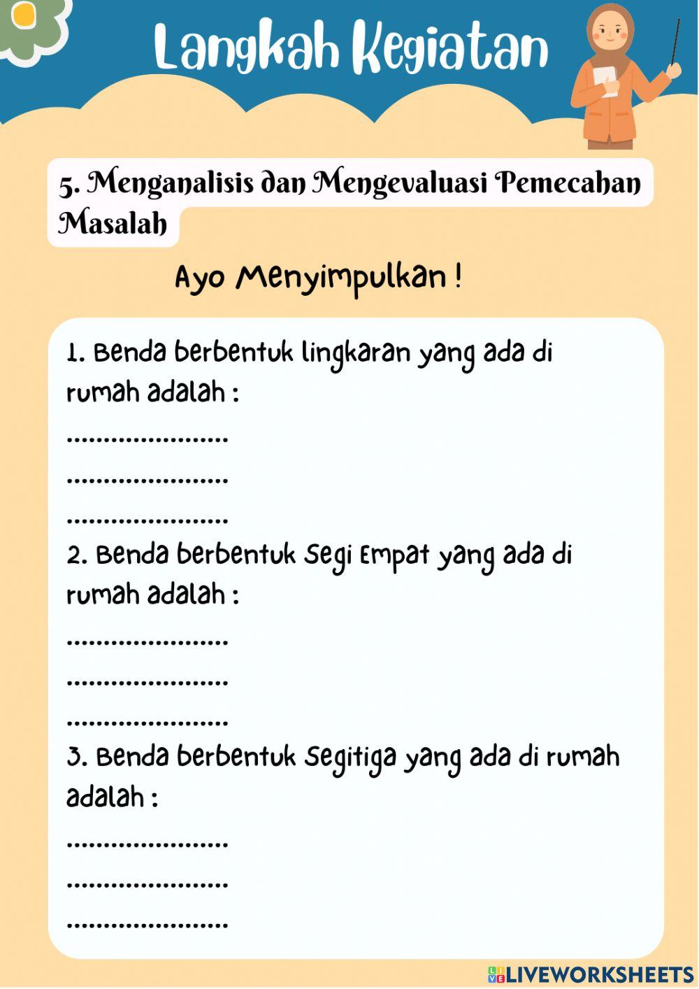 Mengenal Bentuk Bangun di Rumah