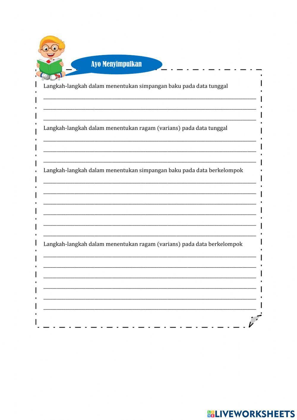 Lkpd simpangan baku dan ragam