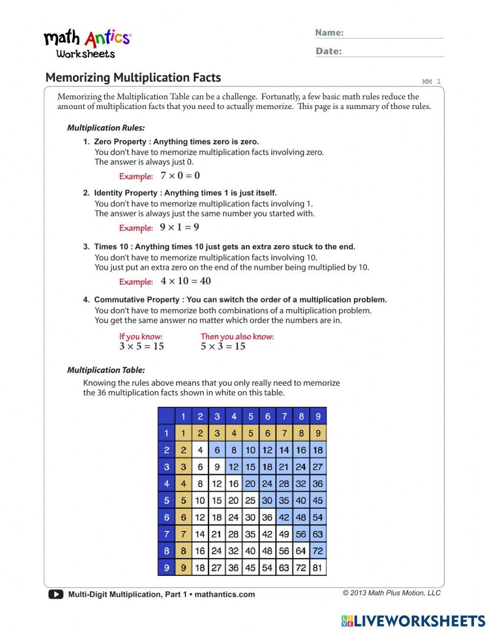 MathAntics:Multi.Digit Multiplication Pt.1 WS
