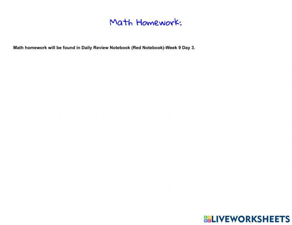 Homework Week 9 Day 3