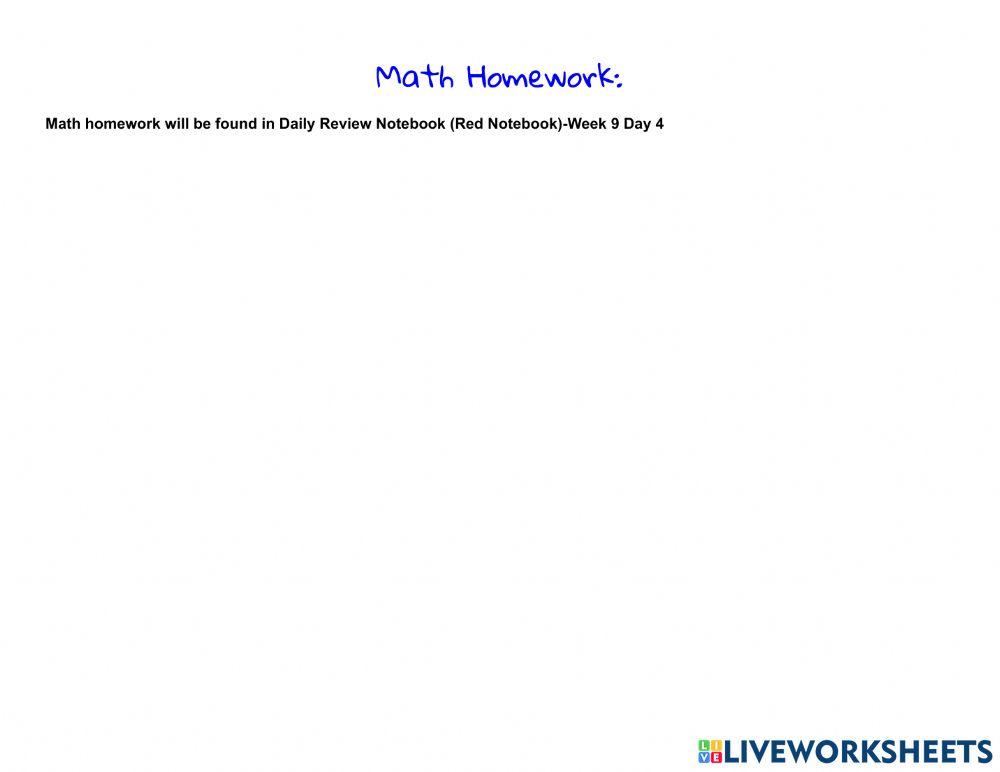 Homework Week 9 Day 4