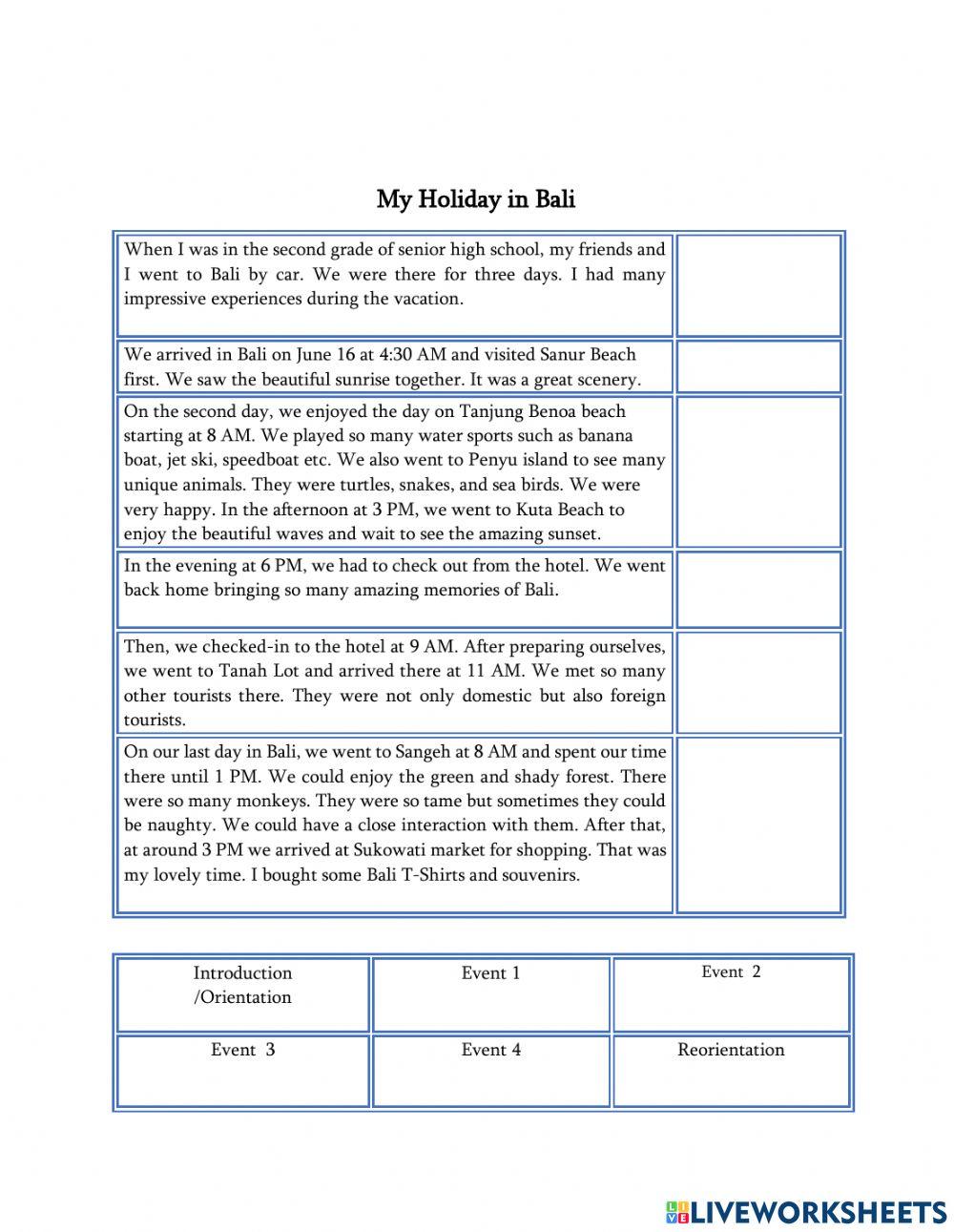 Exercise generic structure recount text 3645082 debora