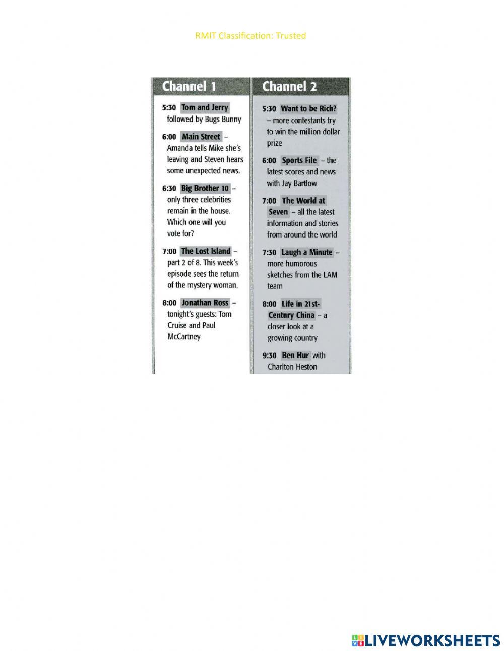 7C Intermediate worksheet | Live Worksheets