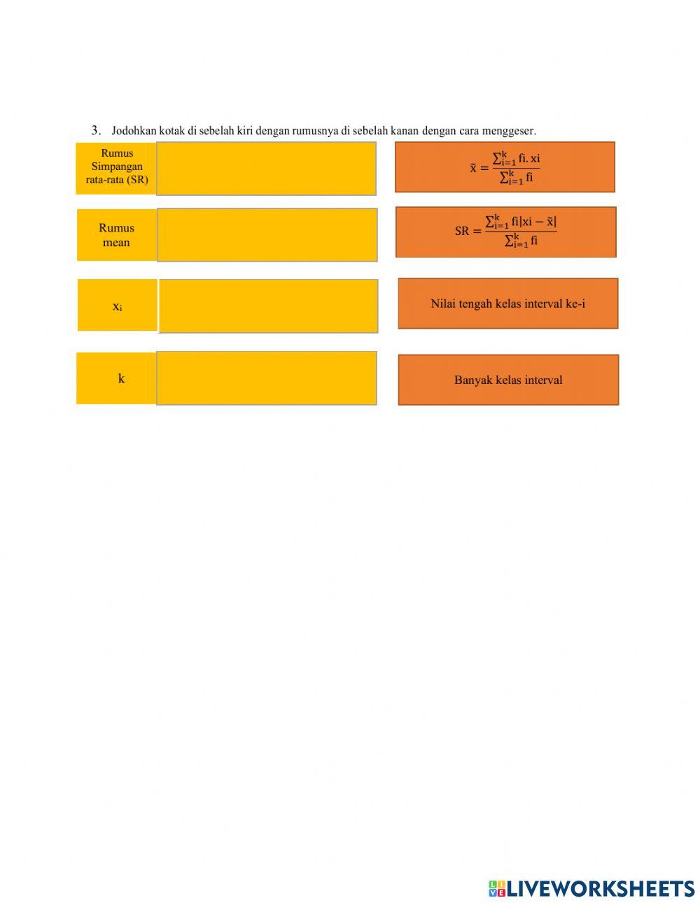 Simpangan rata-rata (sr)