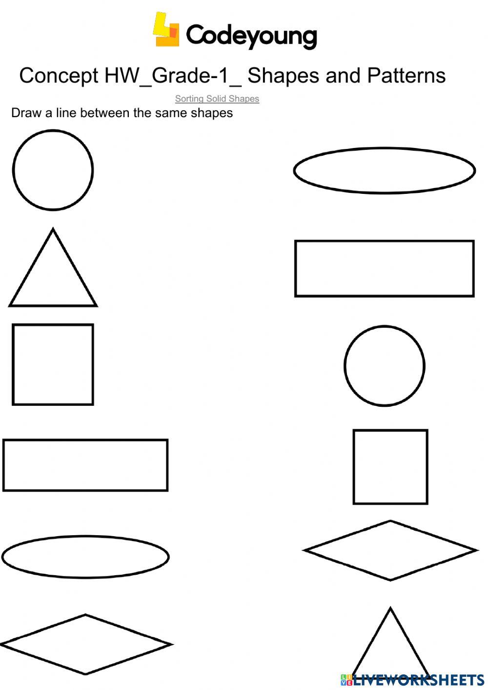 Sorting Solid Shapes-Concept HW