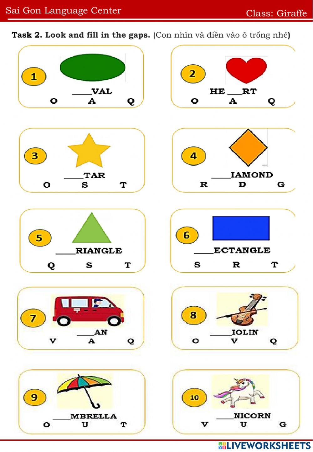 Giraffe free worksheet Live Worksheets