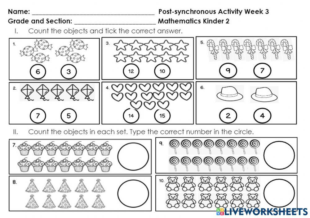 W3 K2 Math PSA worksheet Live Worksheets