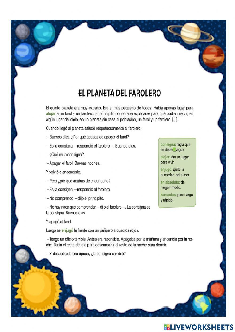 El planeta del farolero