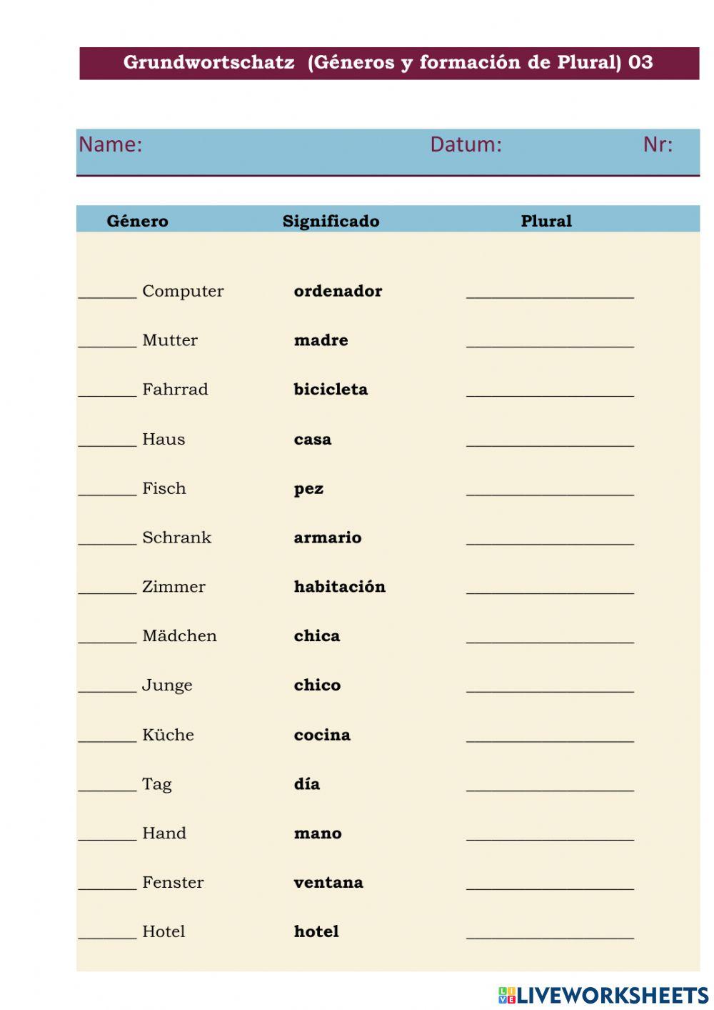 Wortschatz género y plural 03