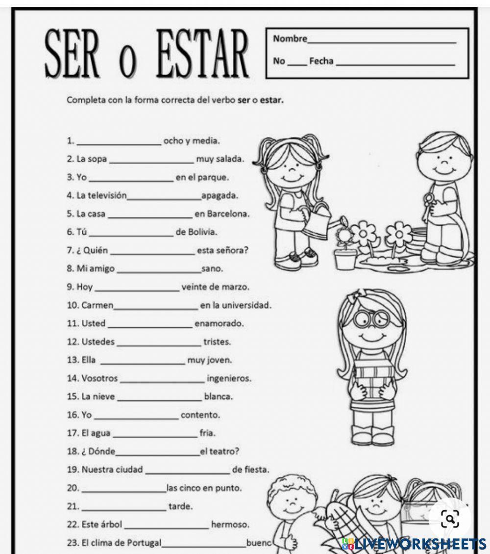Ser o Estar free online exercise | Live Worksheets ser-o-estar-free-online-exercise-live-worksheets