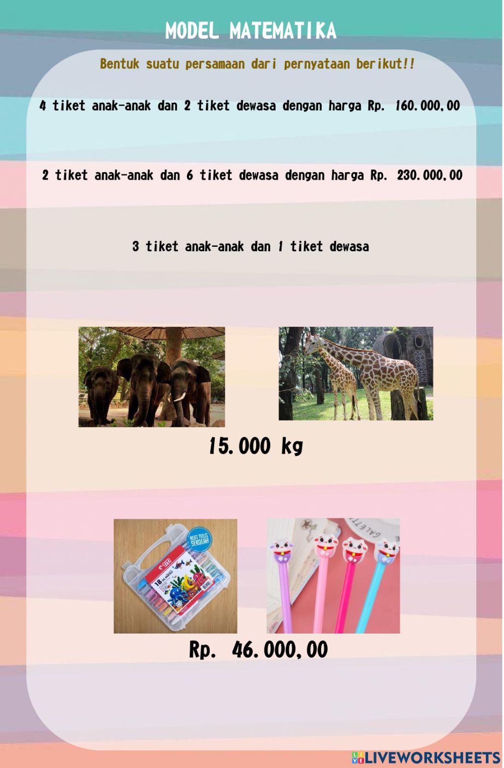 Sistem Persamaan Linear Dua Variabel (Model)