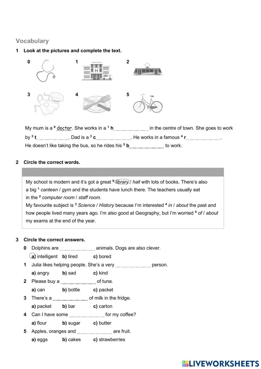 Revision for the test