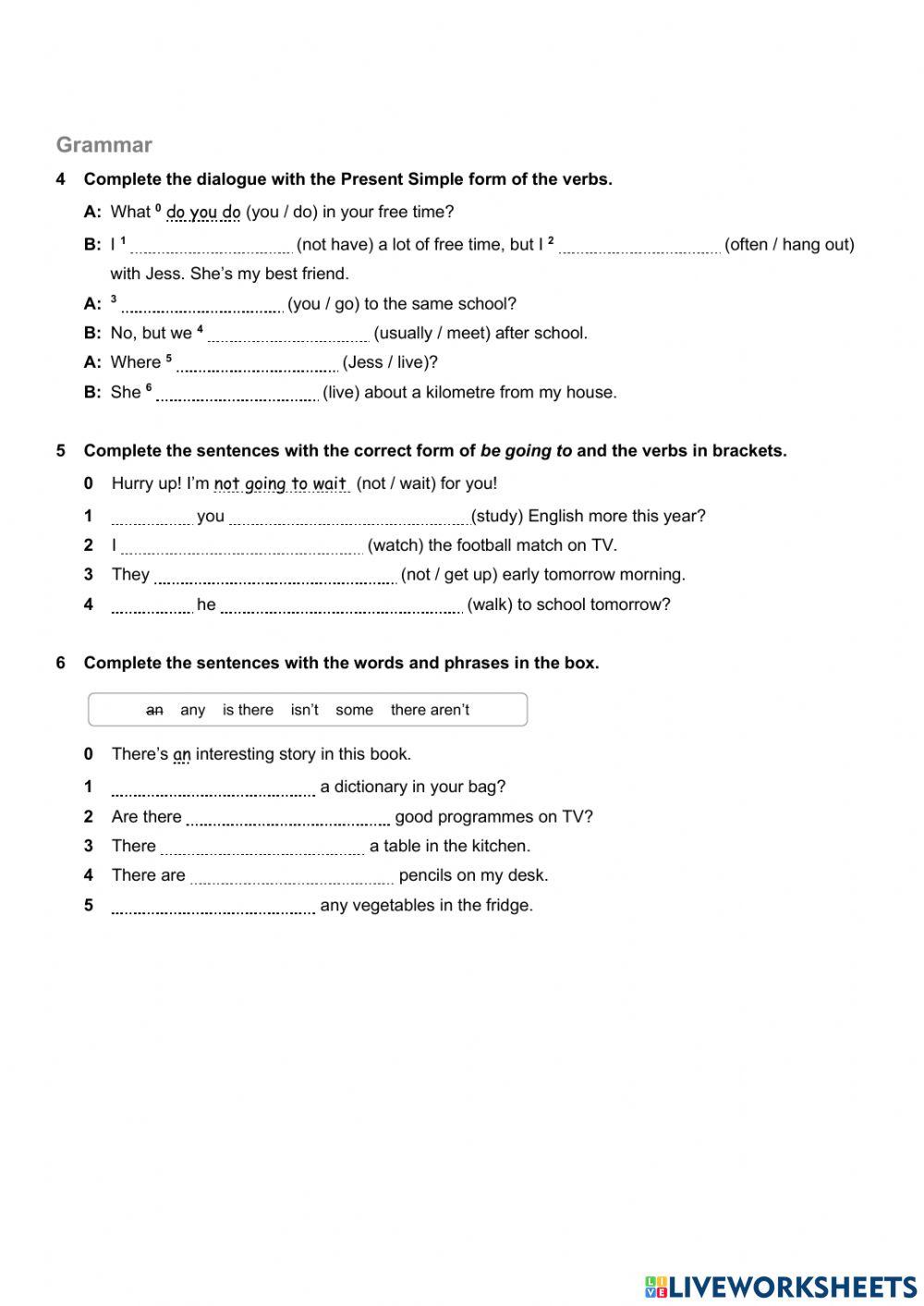 Revision for the test