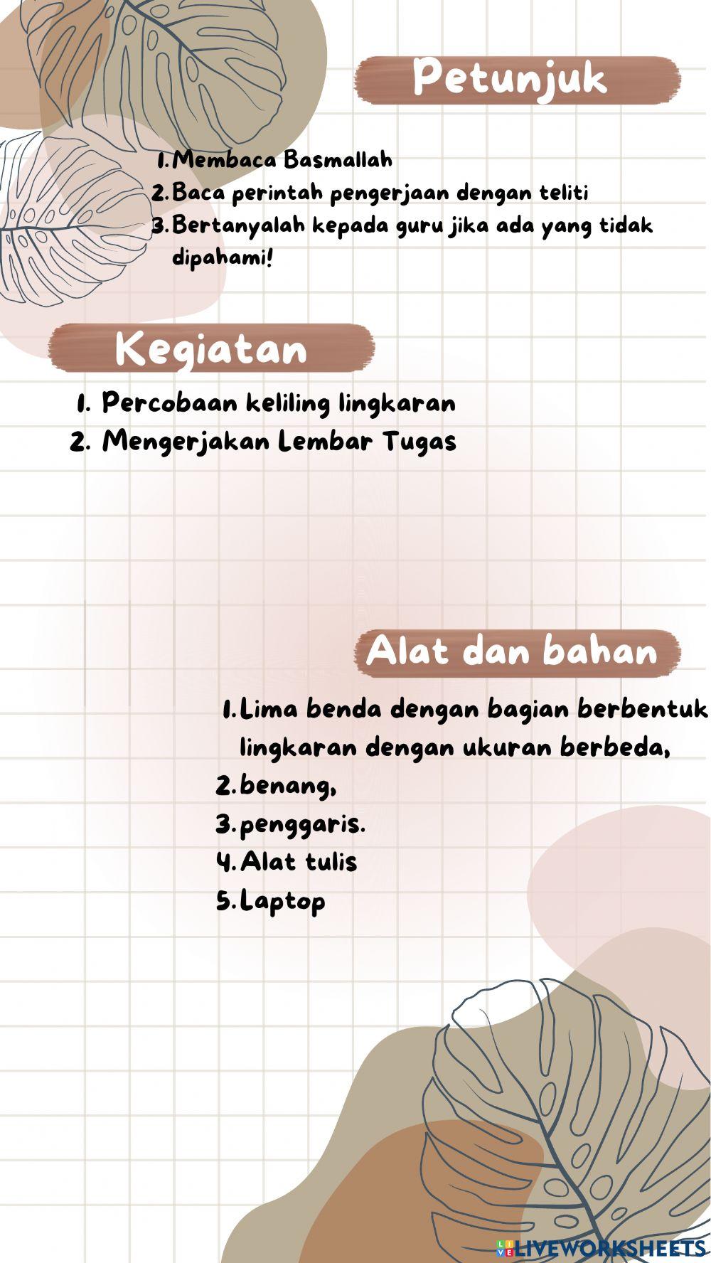 LKPD Keliling Lingkaran