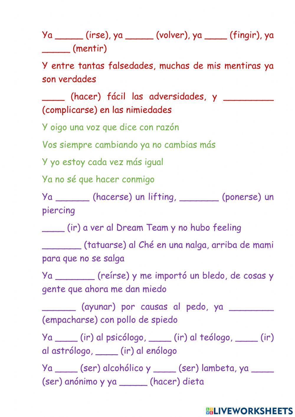 Ya no sé qué hacer conmigo