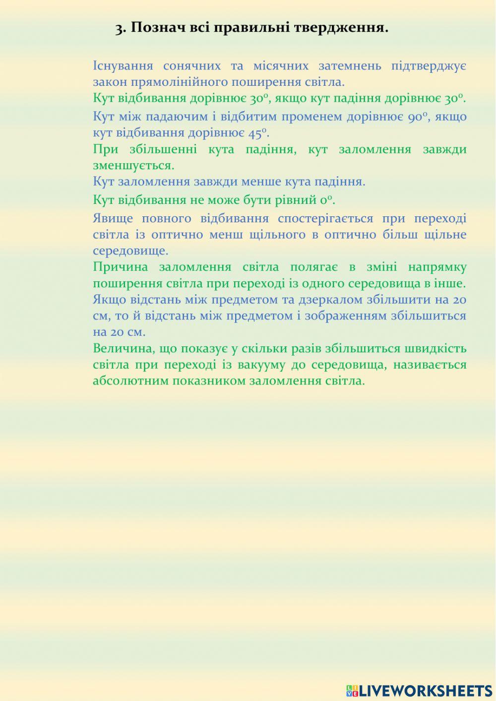 Відбивання та заломлення світла