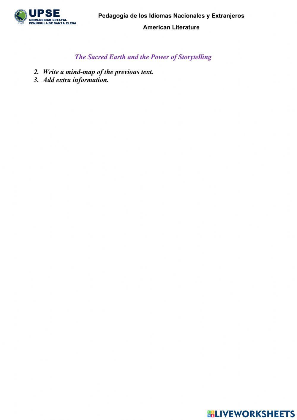 UPSE:The Sacred Earth and the Power of Storytelling