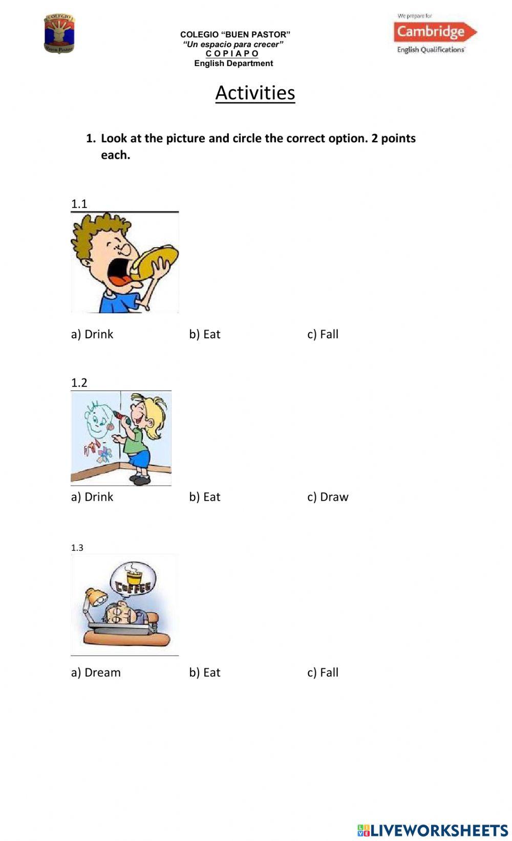 Irregular Verbs Quiz nº4 Year 8 -