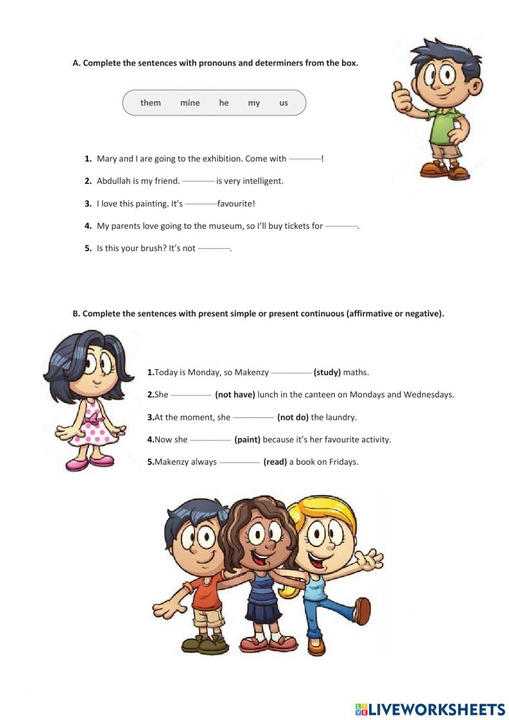 Present simple, present continuous