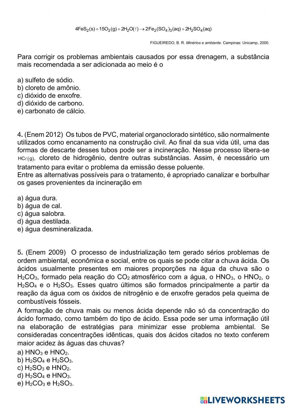 Funções Inorgânicas