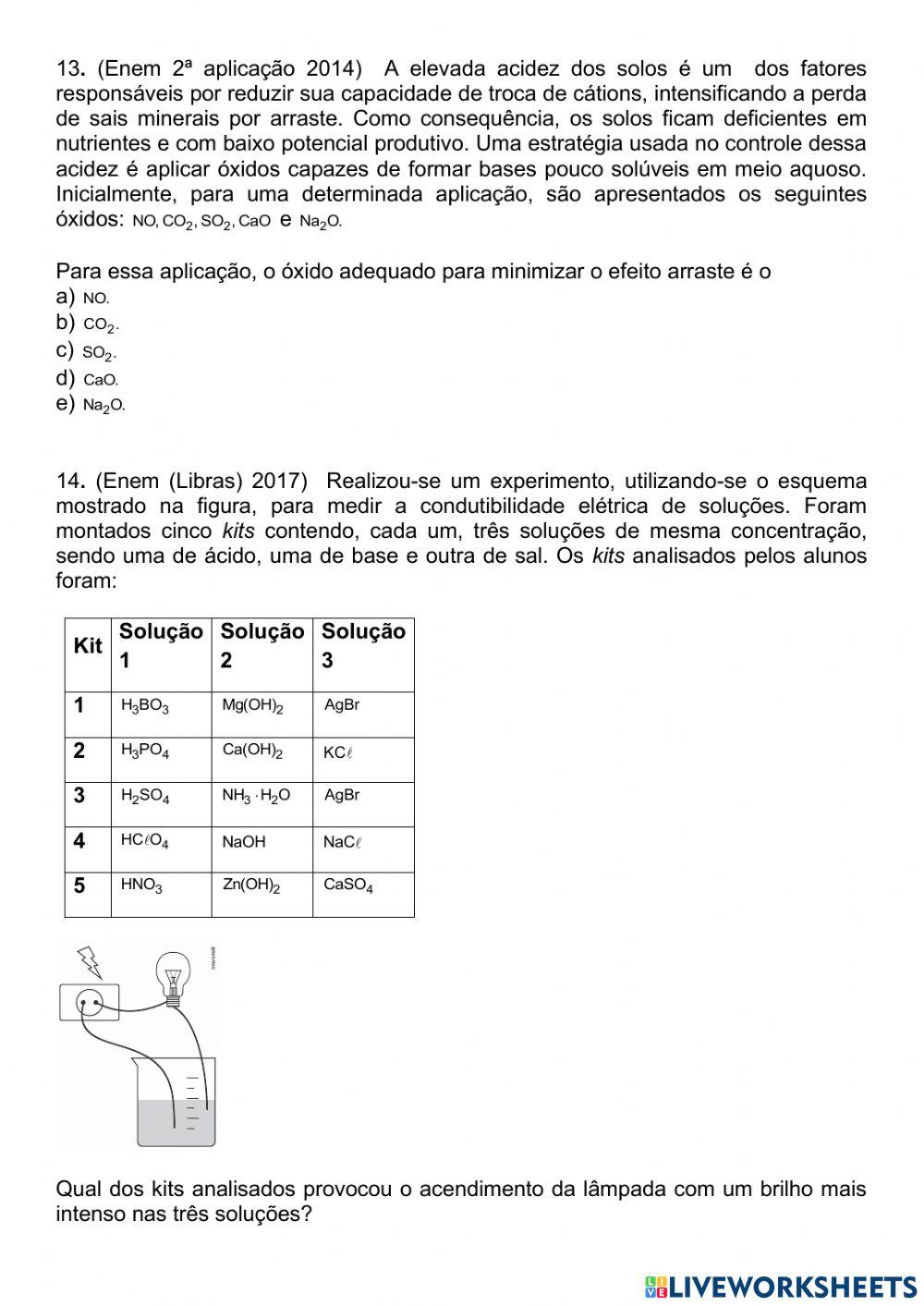 Funções Inorgânicas