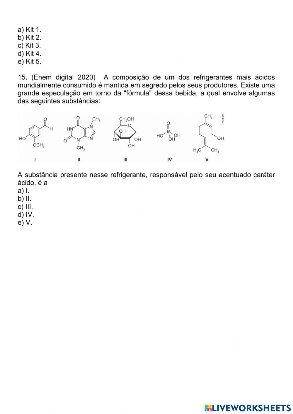 Funções Inorgânicas
