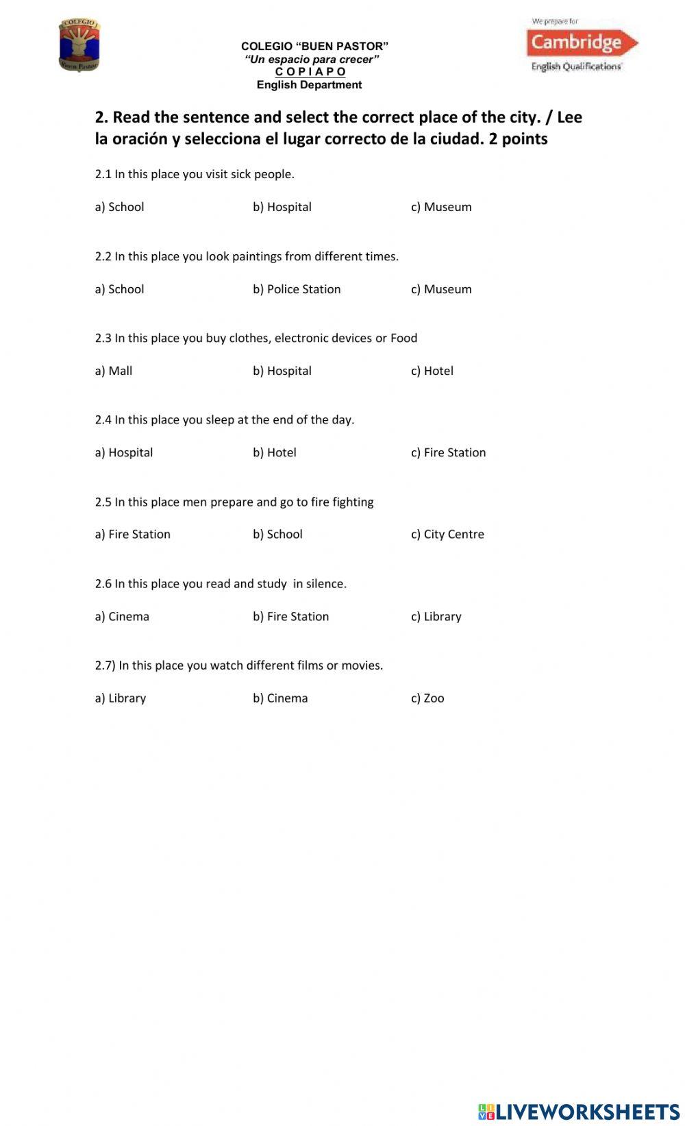 Written Handout Year 7 nº3 Unit 3
