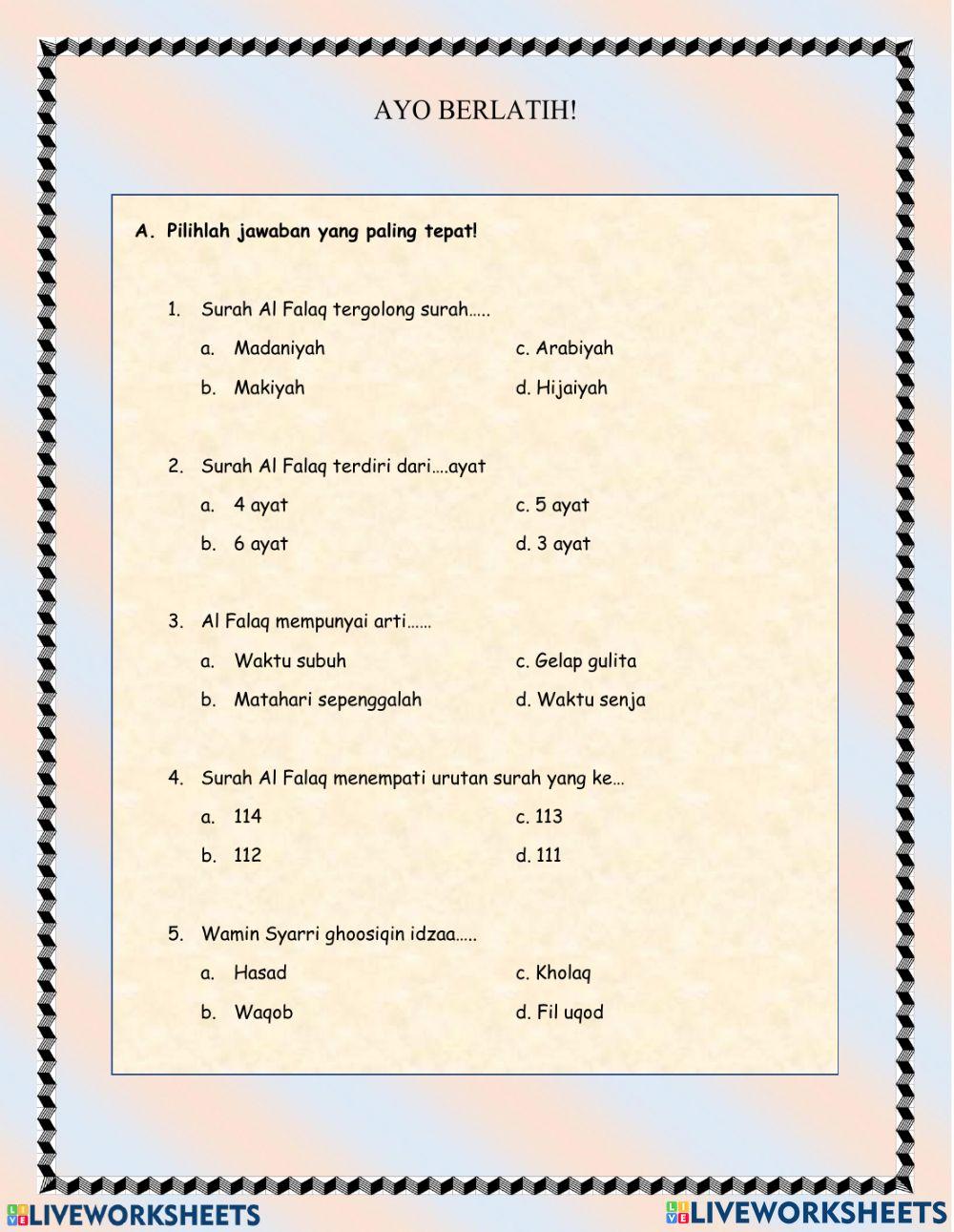 Pendidikan Agama Islam Kelas 4