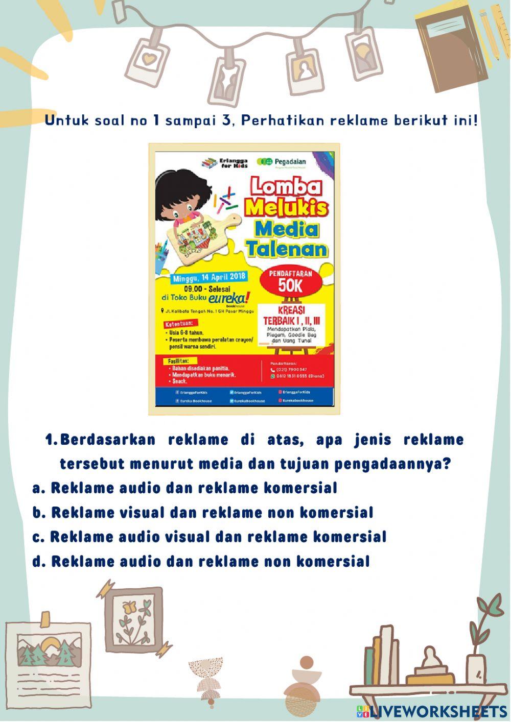 Soal Evaluasi SBdP Kelas 6 T4 ST1 P2