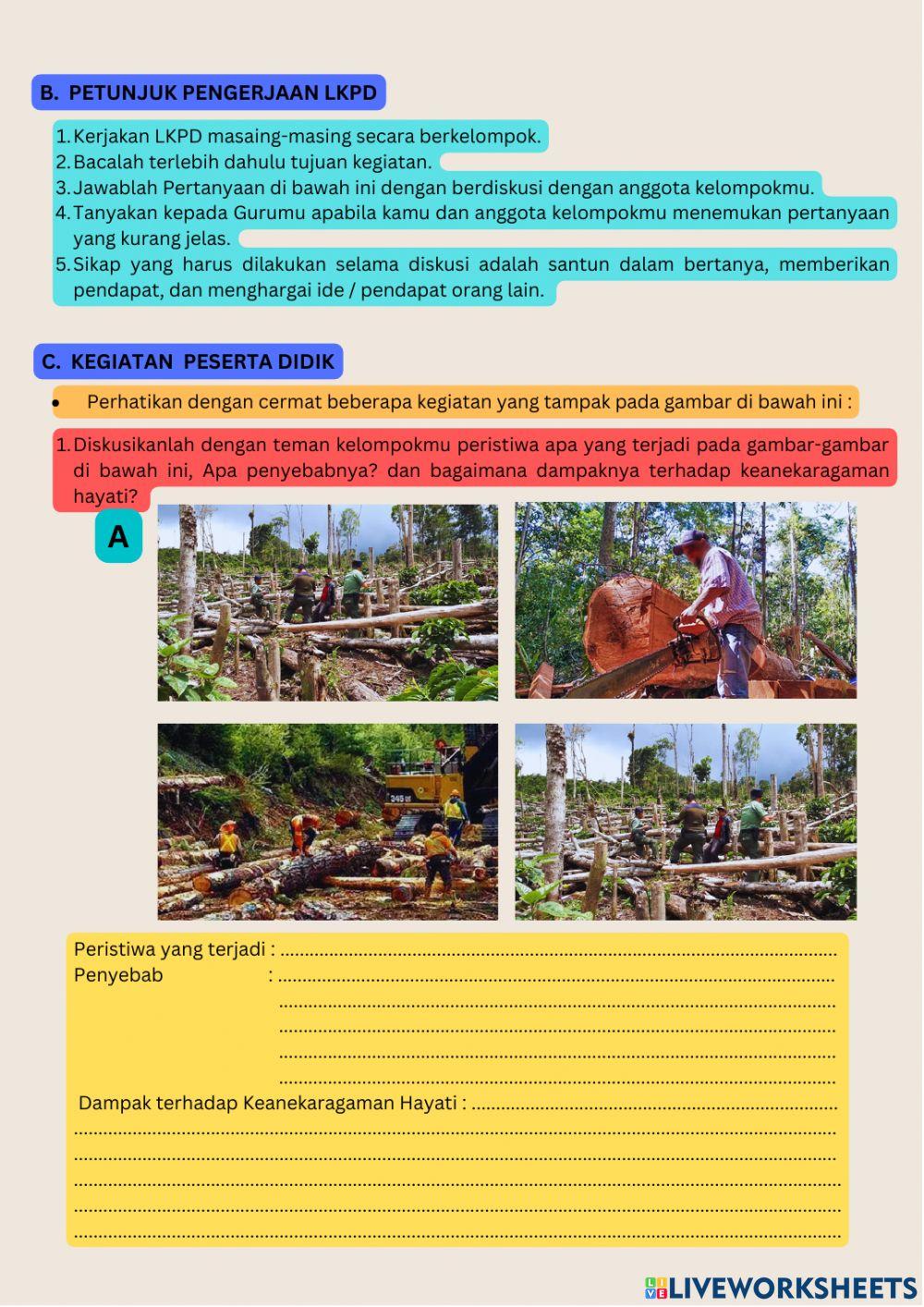 LKPD PROBLEM BASED LEARNING KEANEARAGAMAN HAYATI online exercise for ...