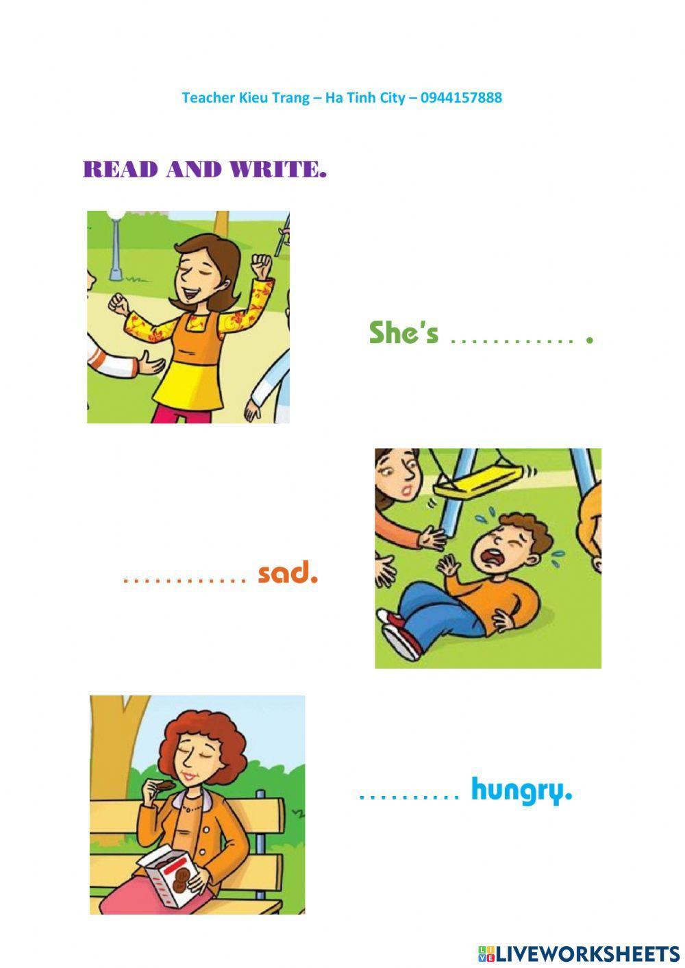 Unit 5 He's happy Family and friends Starter