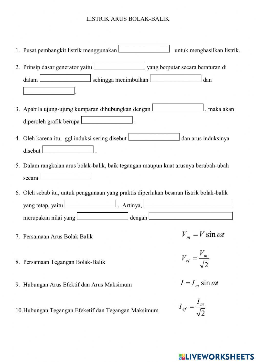 Pendahulan Arus Bolak Balik
