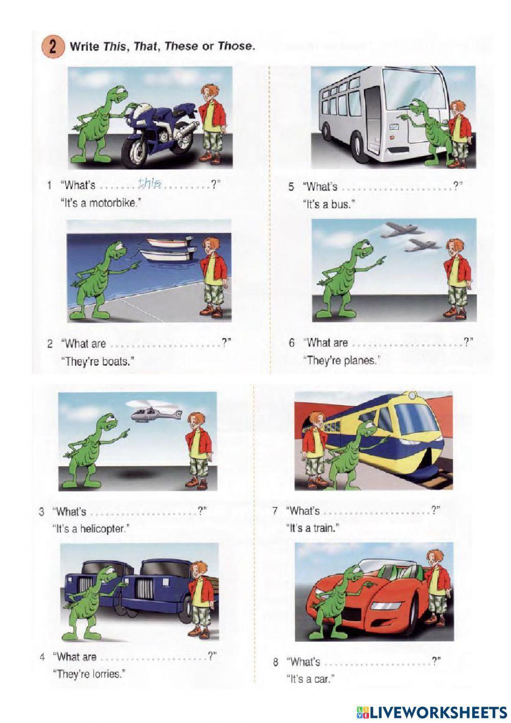 This, that, these, those