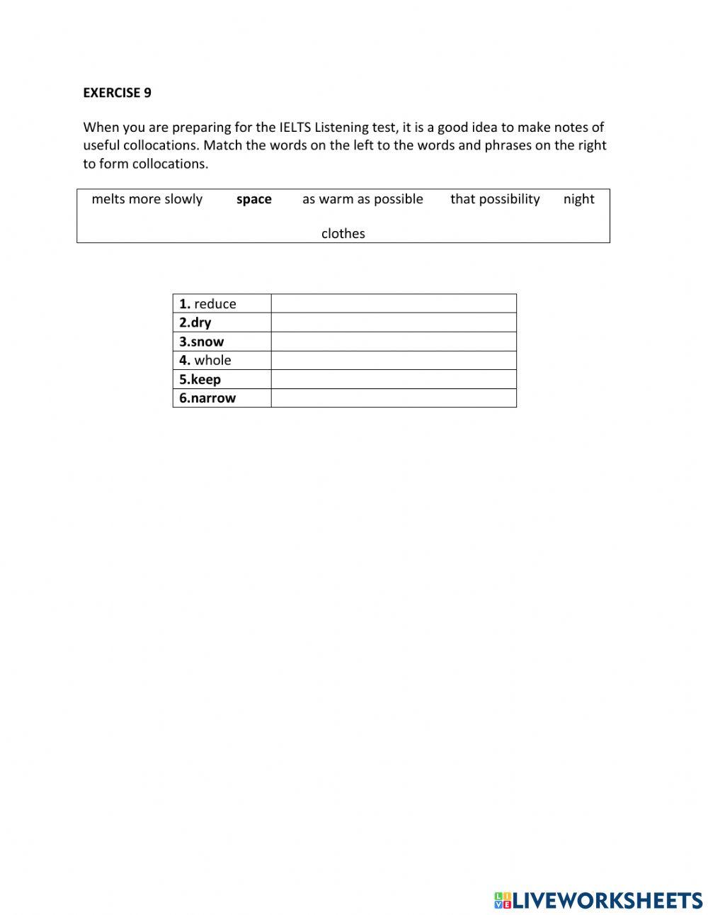 IE1, Unit 7, Listening, Exercise 9