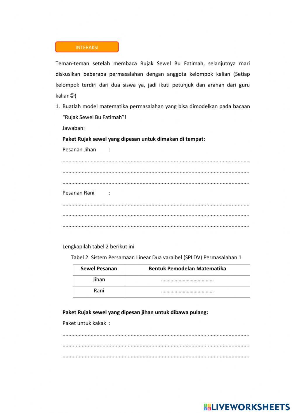 Lkpd matematika lanjutan