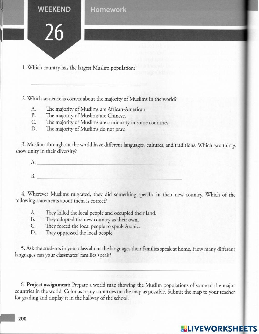 Muslims around the world