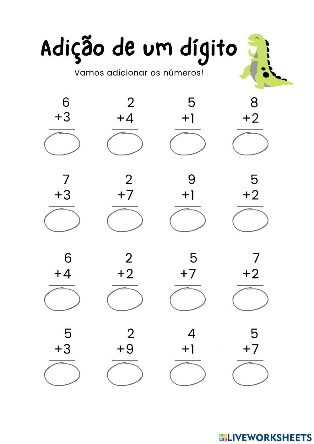 Adição de um digito