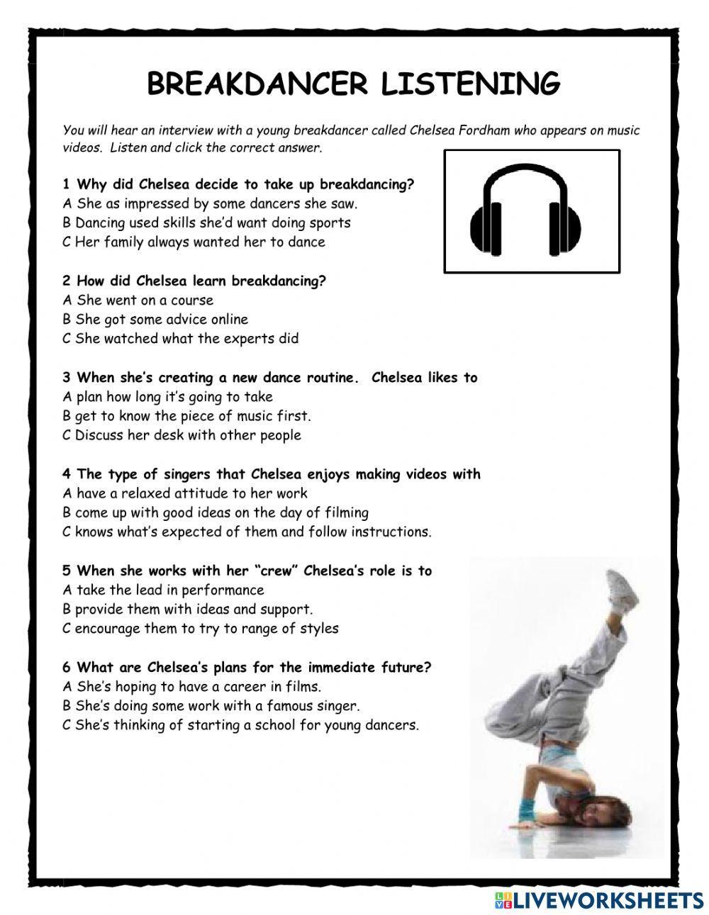 Breakdancer Listening