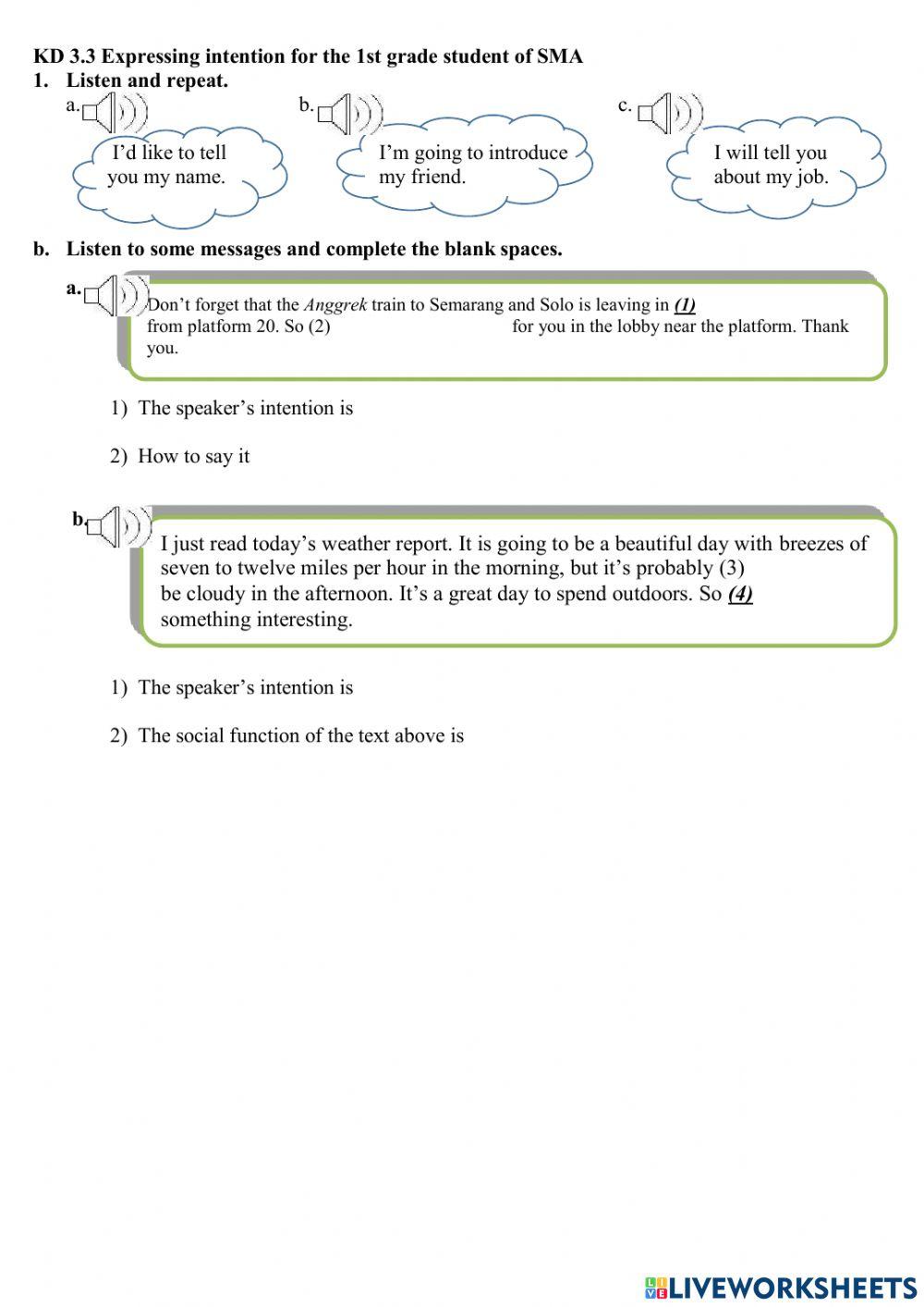 Worksheet